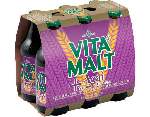 Buy Vita Malt Acai with Guarana and Aloe Vera 330ml, 6 pack | HOBB  Caribbean and Latino Market